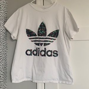 Adidas floral t-shirt